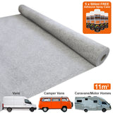 Van Carpet Lining / Silver Grey & 5 Adhesive Cans - Used - Good