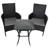 Jardí Rattan Bistro Set Black - Used - Good