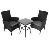 Jardí Rattan Bistro Set Black - Used - Good