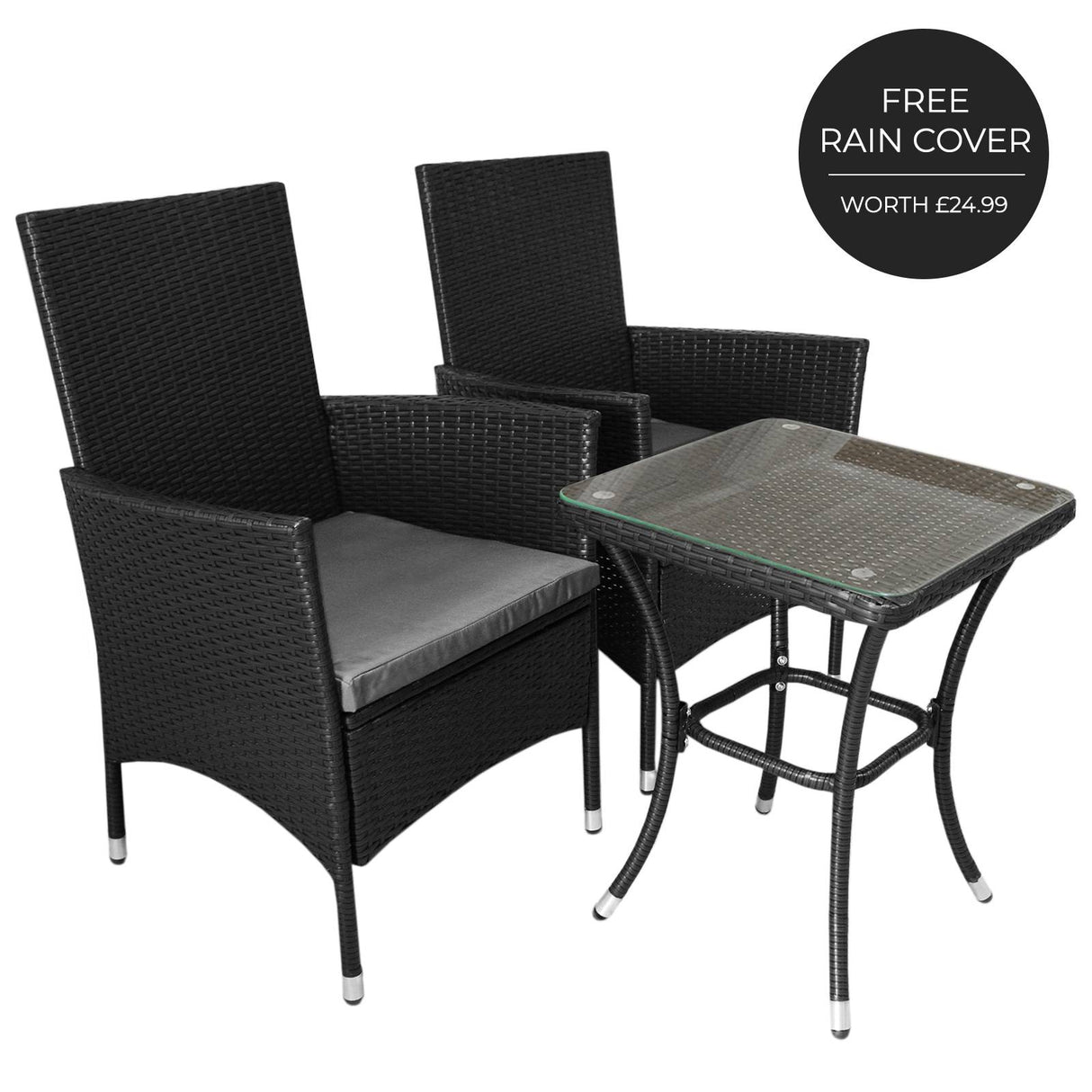 Jardí Rattan Bistro Set Black - Used - Acceptable