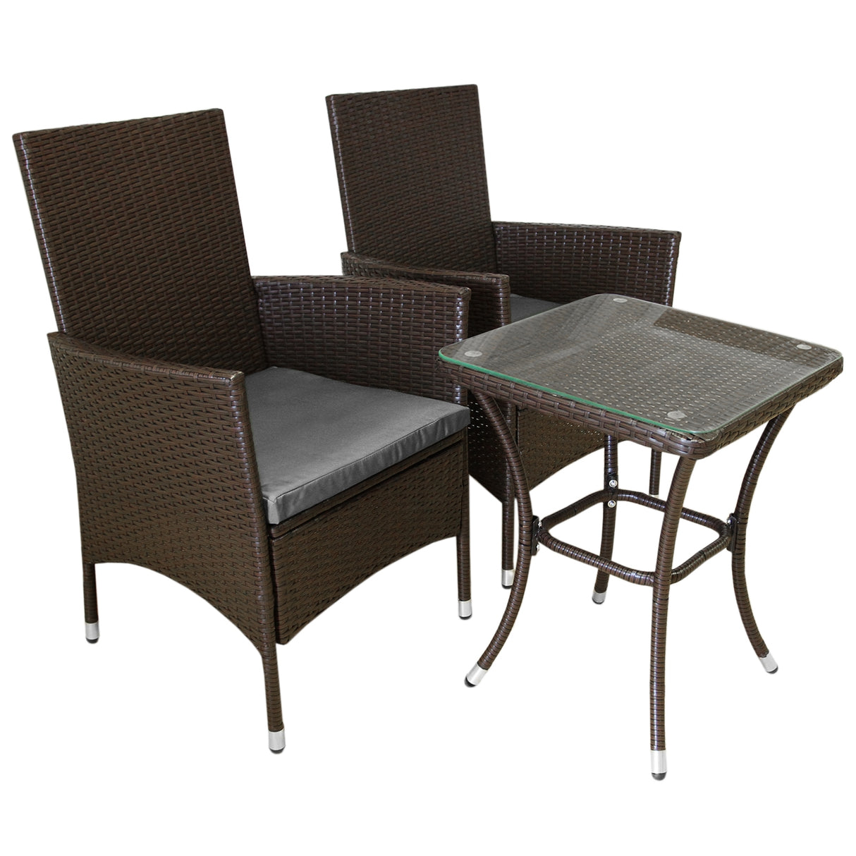 Jardí Rattan Bistro Set Brown - Like New