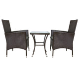 Jardí Rattan Bistro Set Brown - Like New