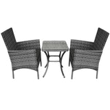 Jardí Rattan Bistro Set Grey - Like New