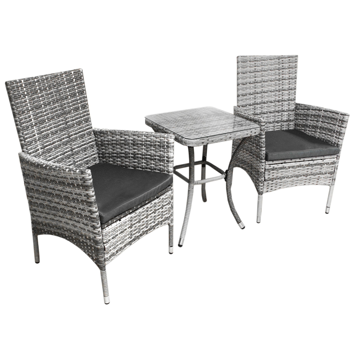 Jardí Rattan Bistro Set Light Grey - Like New