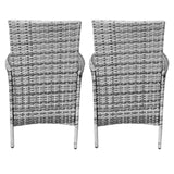 Jardí Rattan Bistro Set Light Grey - Like New