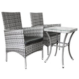 Jardí Rattan Bistro Set Light Grey - Like New