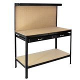 Workbench With Pegboard And Drawer In Black - Used - Very Good