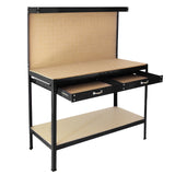 Workbench With Pegboard And Drawer In Black - Used - Very Good