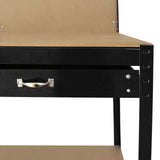 Workbench With Pegboard And Drawer In Black - Used - Good