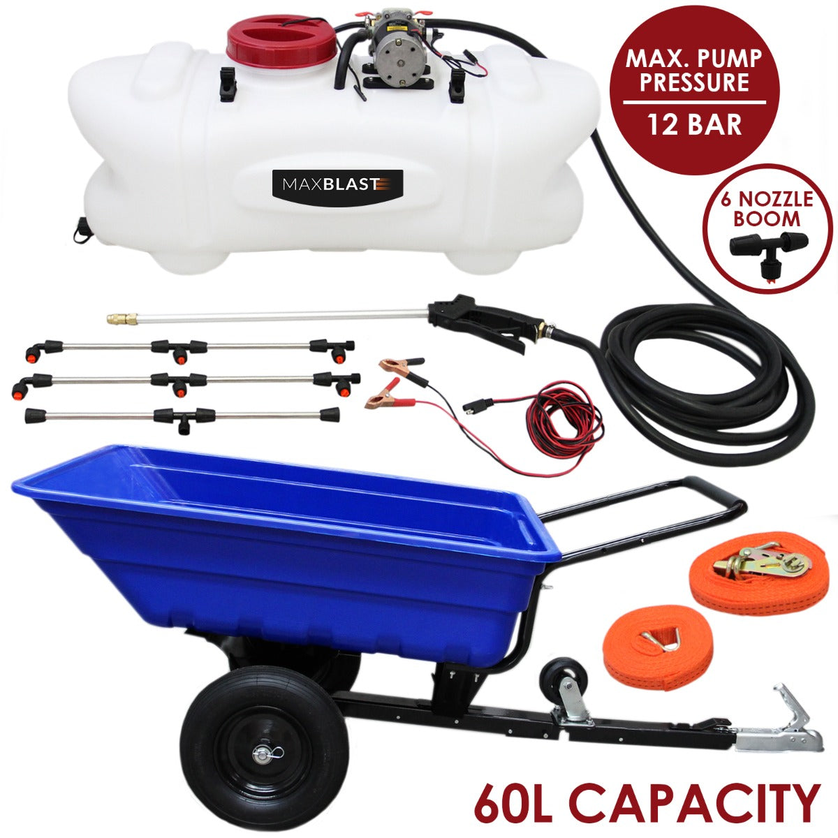 ATV Tipping Trailer & 60 Litre Sprayer - Used - Good