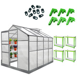 Greenhouse 6ft x 8ft With Base And Racking - Used - Very Good