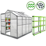 Greenhouse 6ft x 8ft With Base And Racking - Used - Acceptable