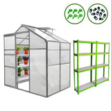 Greenhouse 6ft x 4ft And 2 x Water-resistant Racks - Used - Good