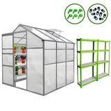 Greenhouse 6ft x 6ft And 2 x Water-resistant Racks - Used - Good