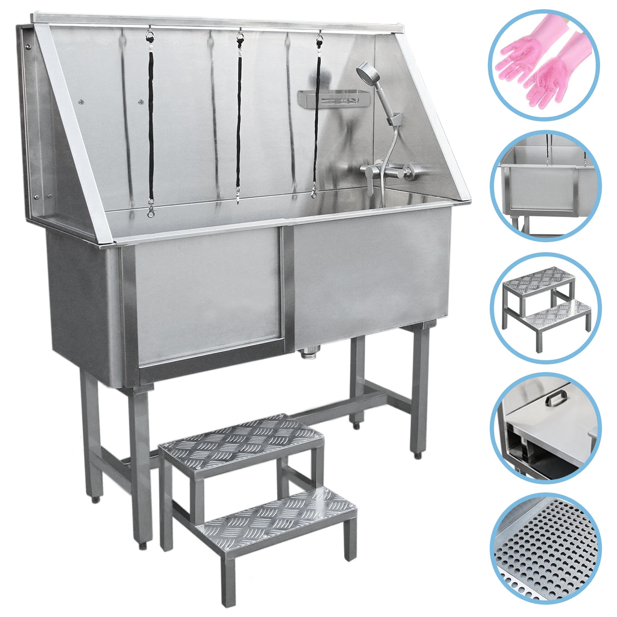 Pet Dog Bath Steel Tub Washing Station 400mm - Used - Good