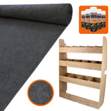 11sqm Anthracite Van Lining, Glue & Ford Transit Custom Rack - Used - Good