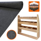 11sqm Anthracite Van Lining, Glue & VW Caddy Rack - Used - Acceptable