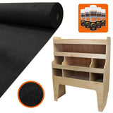 11sqm Black Van Lining & VW Transporter Racking Unit - Used - Good