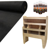 11sqm Black Van Lining & VW Transporter Racking Unit - Used - Good