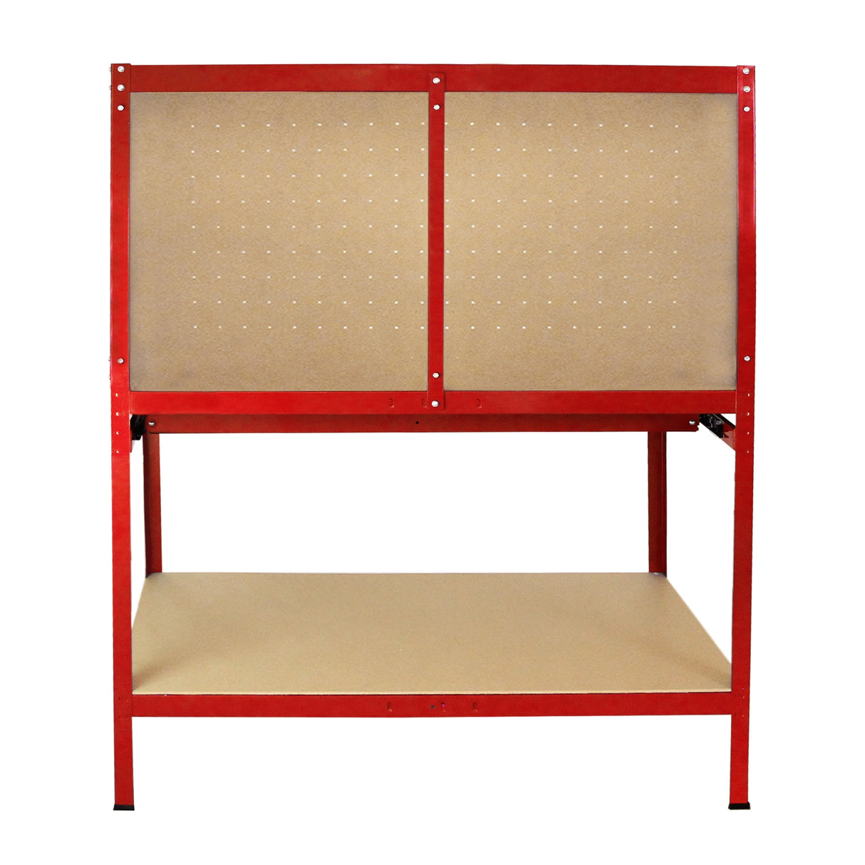 Workbench With Pegboard And Drawer In Red - Used - Very Good