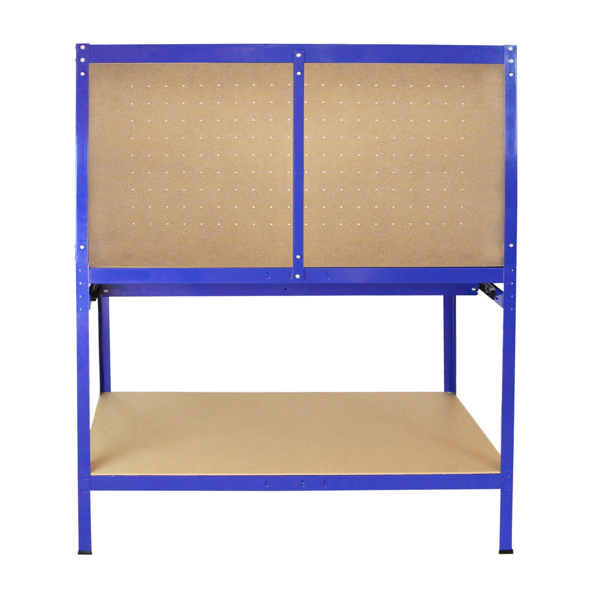 Workbench With Pegboard And Drawer In Blue - Like New