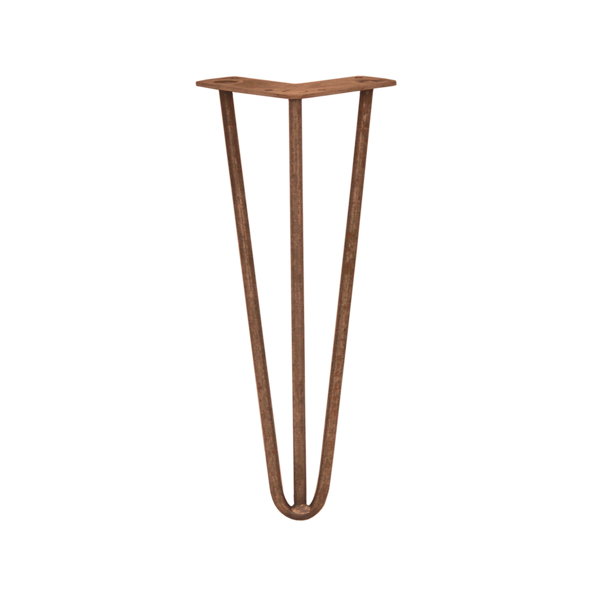 4 x 12" Hairpin Legs - 3 Prong - 10mm - Antique Copper - Like New