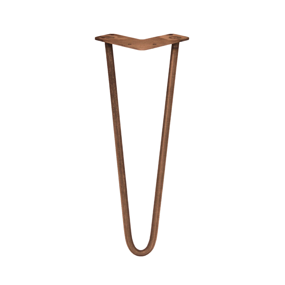 4 x 14" Hairpin Legs - 2 Prong - 12mm - Antique Copper - Like New