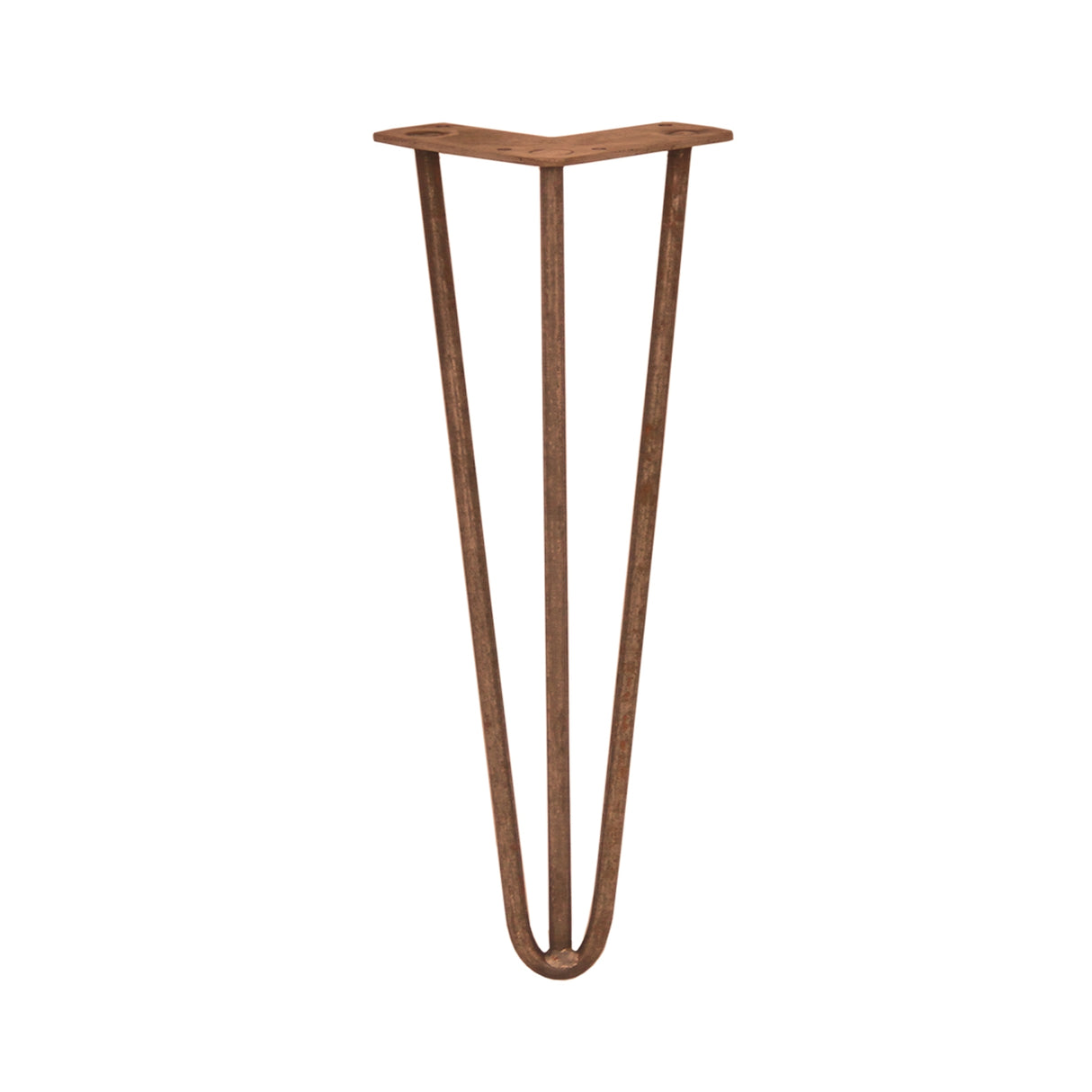 4 x 14" Hairpin Legs - 3 Prong - 10mm - Antique Copper - Used - Good