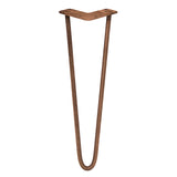 4 x 16" Hairpin Legs - 2 Prong - 10mm - Antique Copper - Used - Good
