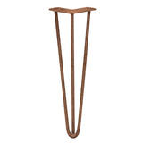 4 x 16" Hairpin Legs - 3 Prong - 12mm - Antique Copper - Used - Very Good