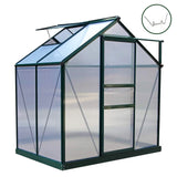 Greenhouse Polycarbonate 6ft x 4ft With Base (Green) - Used - Very Good