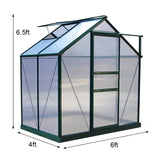 Greenhouse Polycarbonate 6ft x 4ft With Base (Green) - Used - Very Good