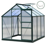 Greenhouse Polycarbonate 6ft x 6ft With Base (Green) - Used - Very Good