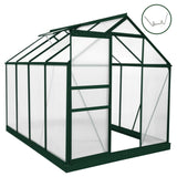 Greenhouse Polycarbonate 6ft x 8ft With Base (Green) - Used - Acceptable