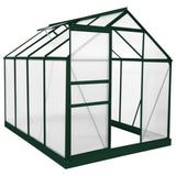 Greenhouse 6ft x 8ft (Green) With Base & Racking - Used - Acceptable