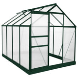 Greenhouse Polycarbonate 6ft x 8ft With Base (Green) - Used - Acceptable