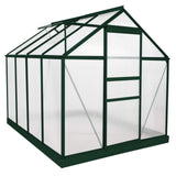 Greenhouse Polycarbonate 6ft x 8ft With Base (Green) - Used - Acceptable