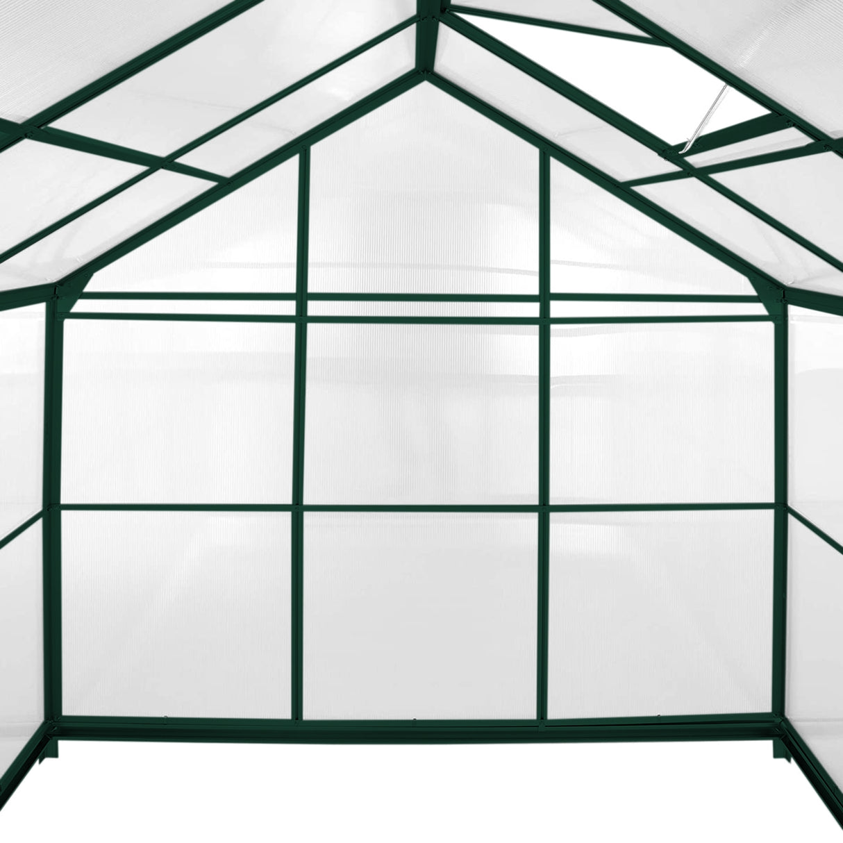 Greenhouse Polycarbonate 6ft x 8ft With Base (Green) - Used - Acceptable