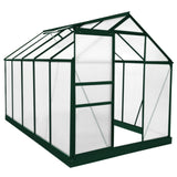 Greenhouse Polycarbonate 6ft x 10ft With Base (Green) - Used - Acceptable