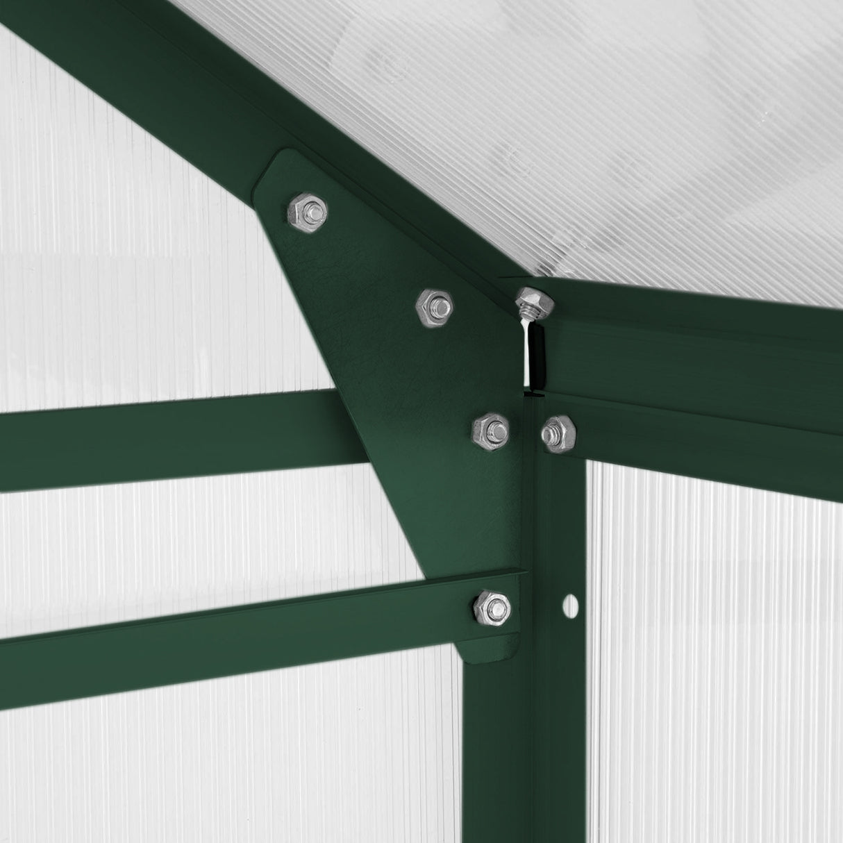 Greenhouse Polycarbonate 6ft x 10ft With Base (Green) - Used - Acceptable