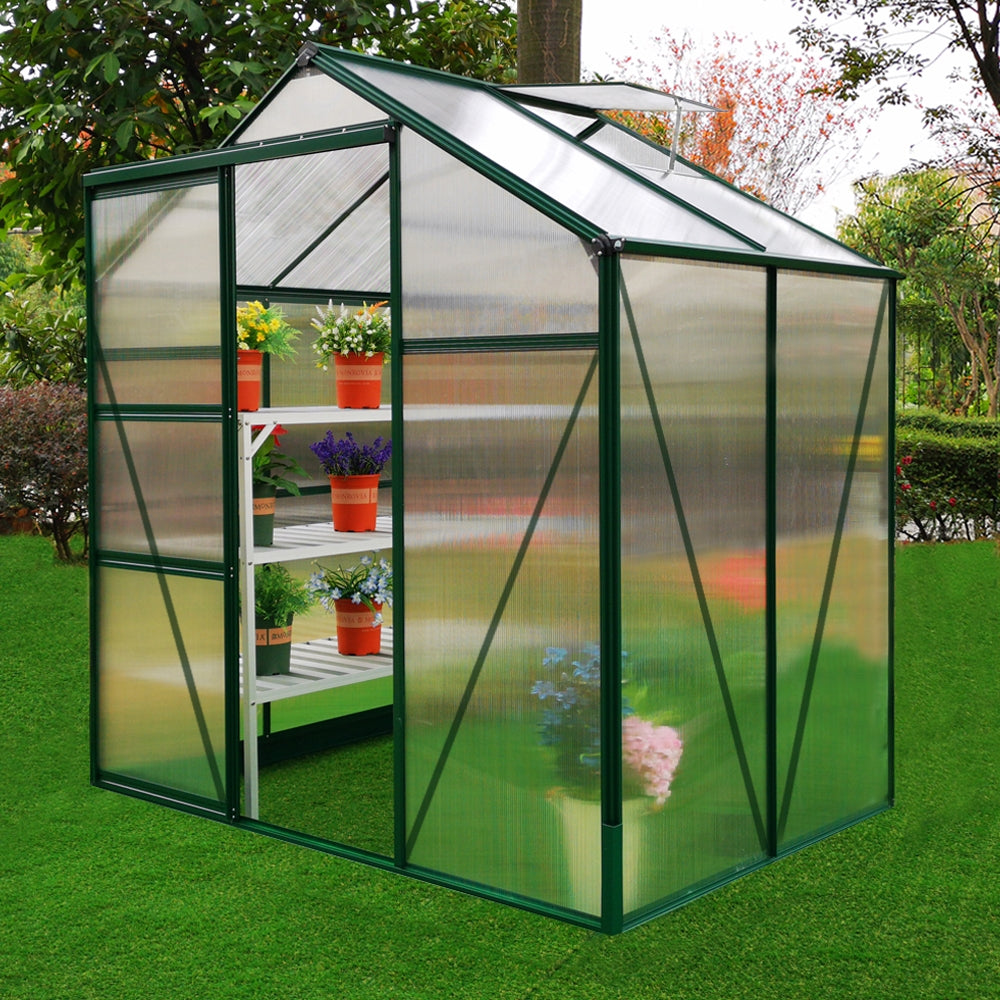 Greenhouse Polycarbonate 6ft x 4ft (Green) - Like New