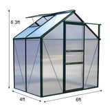 Greenhouse Polycarbonate 6ft x 4ft (Green) - Like New