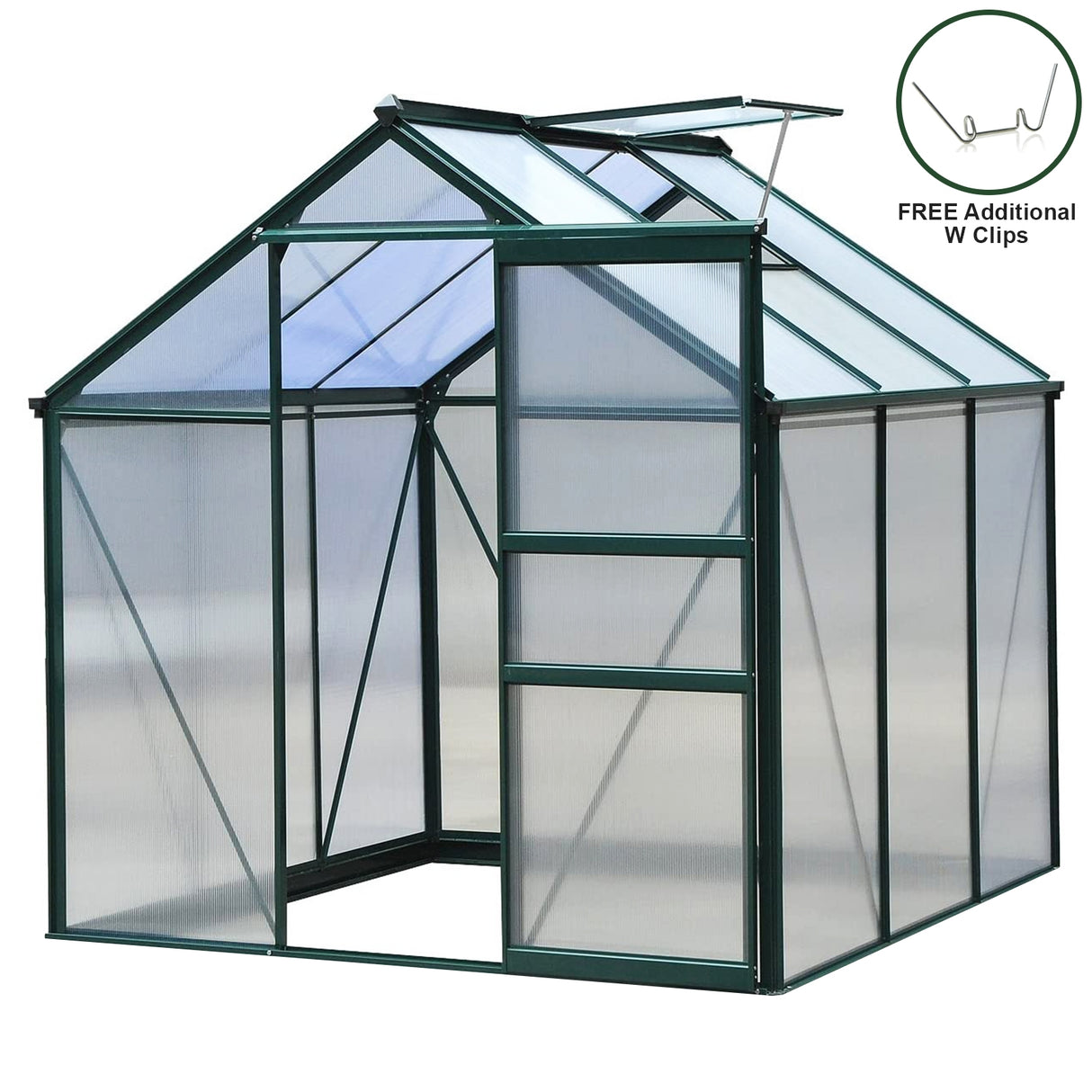 Greenhouse Polycarbonate 6ft x 6ft (Green) - Used - Very Good