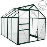 Greenhouse Polycarbonate 6ft x 8ft (Green) - Used - Acceptable