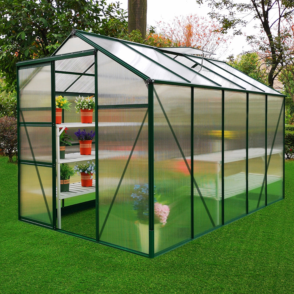 Greenhouse Polycarbonate 6ft x 10ft (Green) - Like New