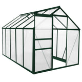 Greenhouse 6ft x 10ft (Green) & Racking - Used - Good