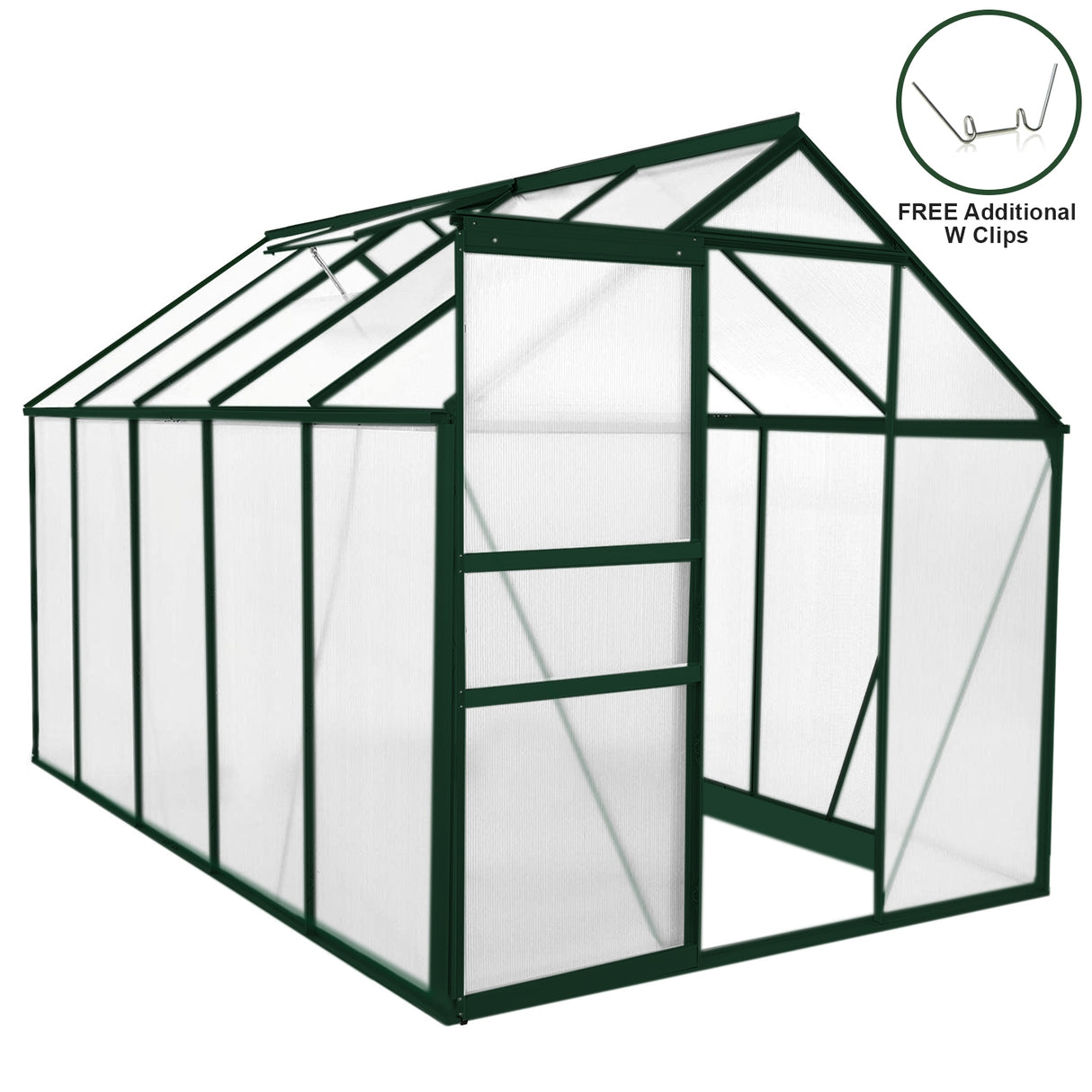 Greenhouse Polycarbonate 6ft x 10ft (Green) - Like New