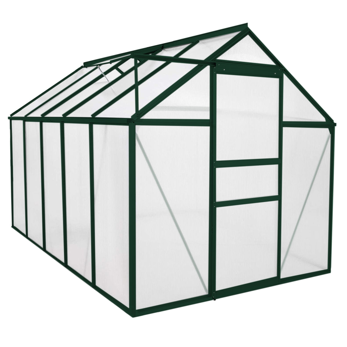 Greenhouse Polycarbonate 6ft x 10ft (Green) - Used - Acceptable