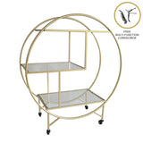 Gold Drinks Trolley Bar Cart - Large - Like New