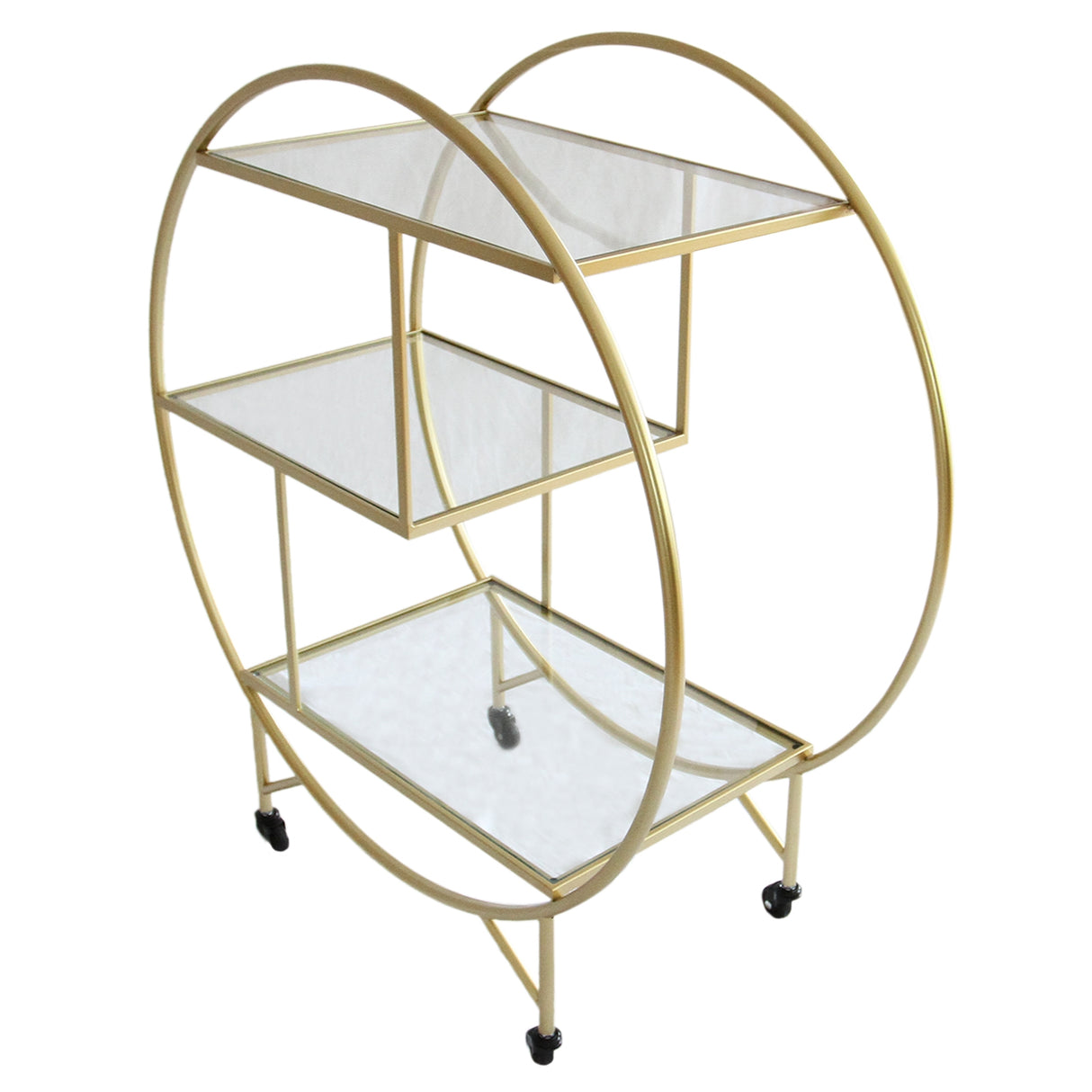 Gold Drinks Trolley Bar Cart - Large - Like New